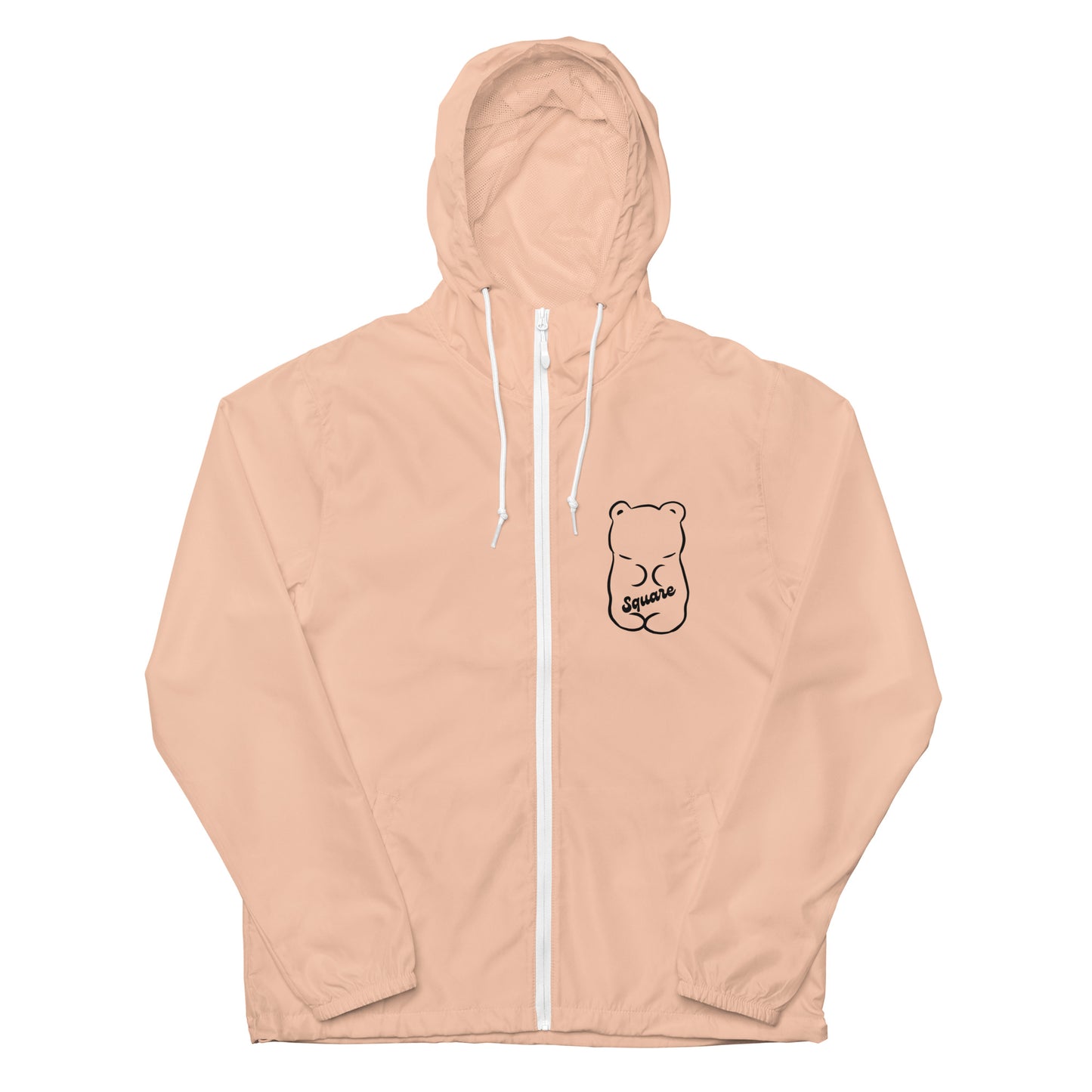 Square Bear lightweight zip up windbreaker