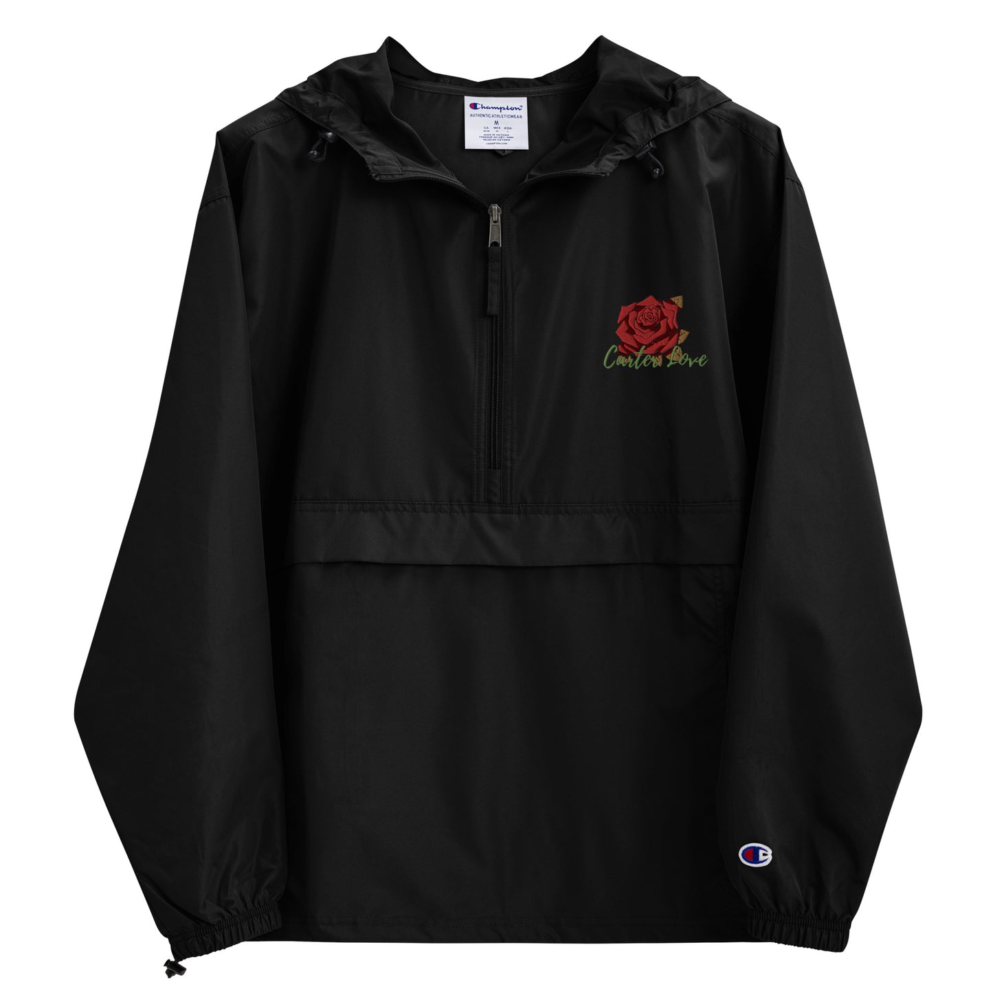 Carter Rose Embroidered Champion Packable Jacket