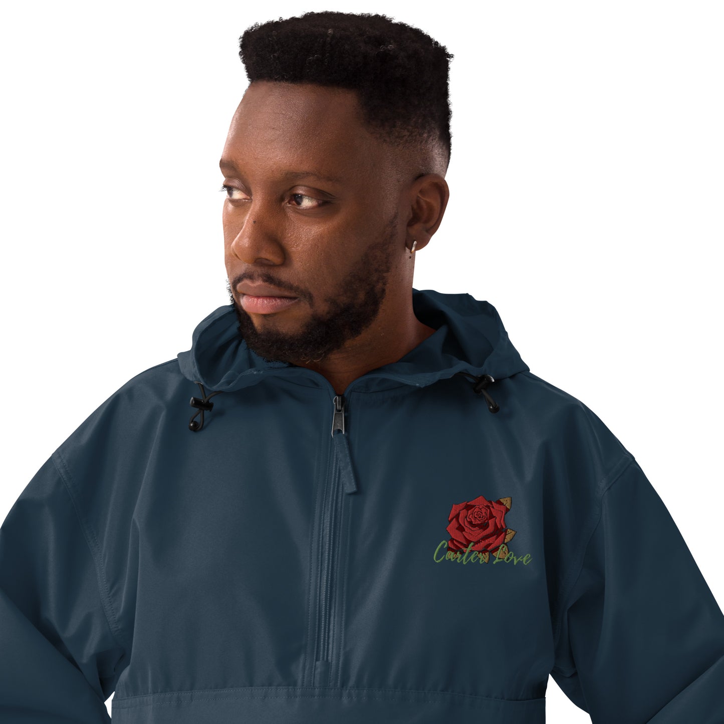 Carter Rose Embroidered Champion Packable Jacket