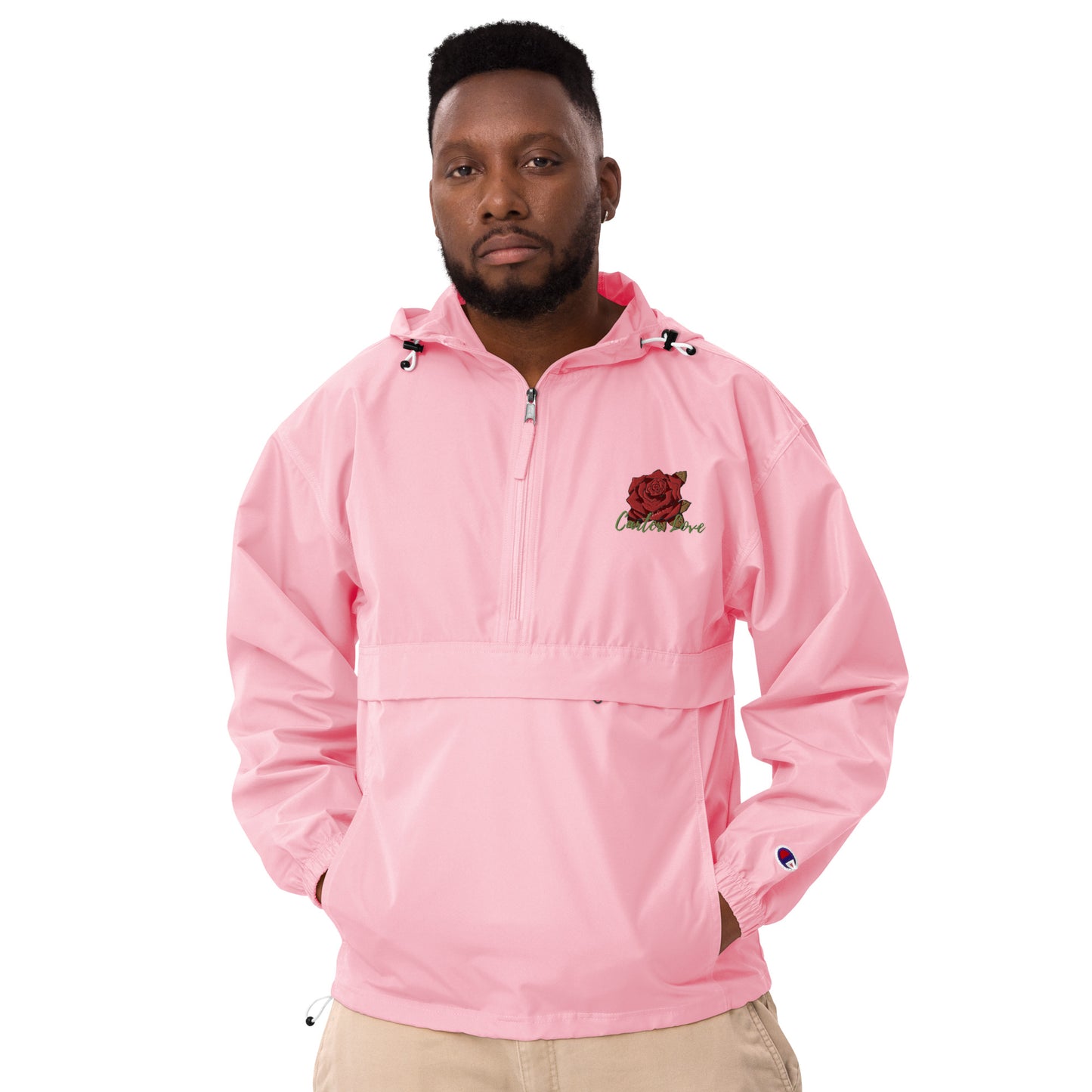 Carter Rose Embroidered Champion Packable Jacket