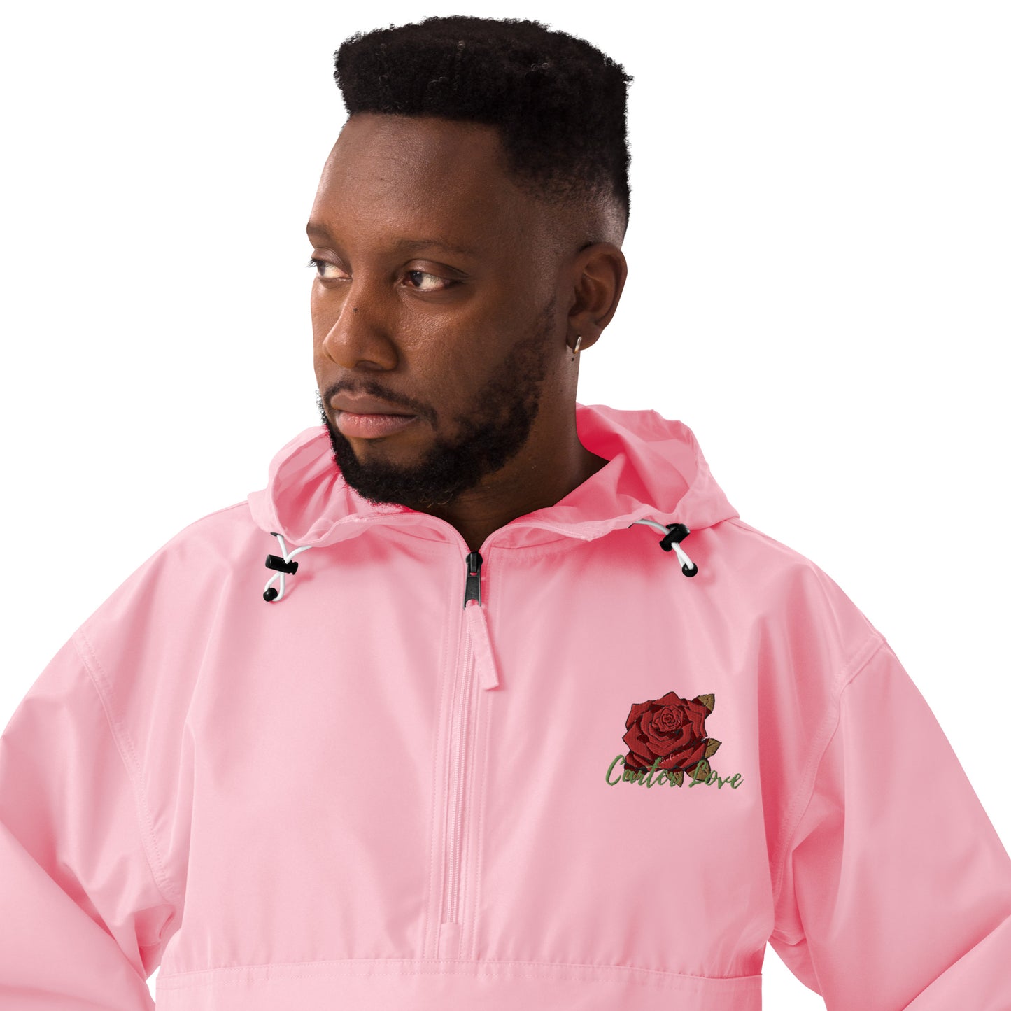 Carter Rose Embroidered Champion Packable Jacket