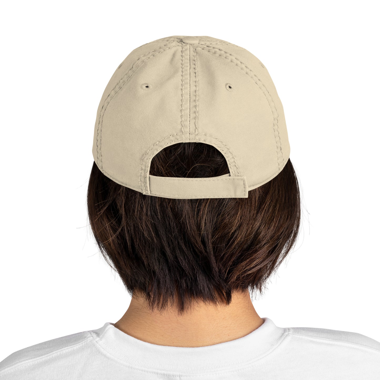 Square Bear Distressed Dad Hat