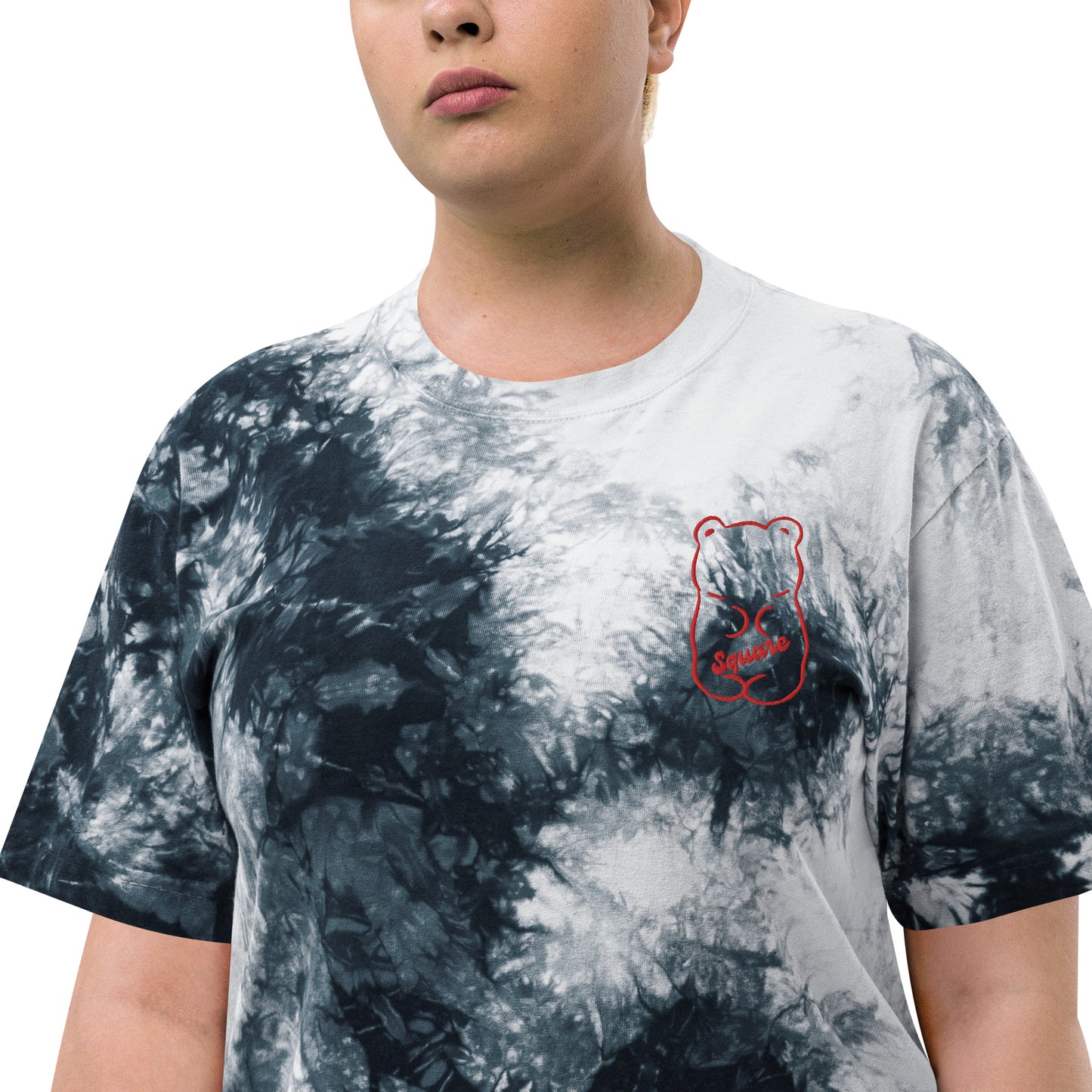 Square Brear Oversized tie-dye t-shirt