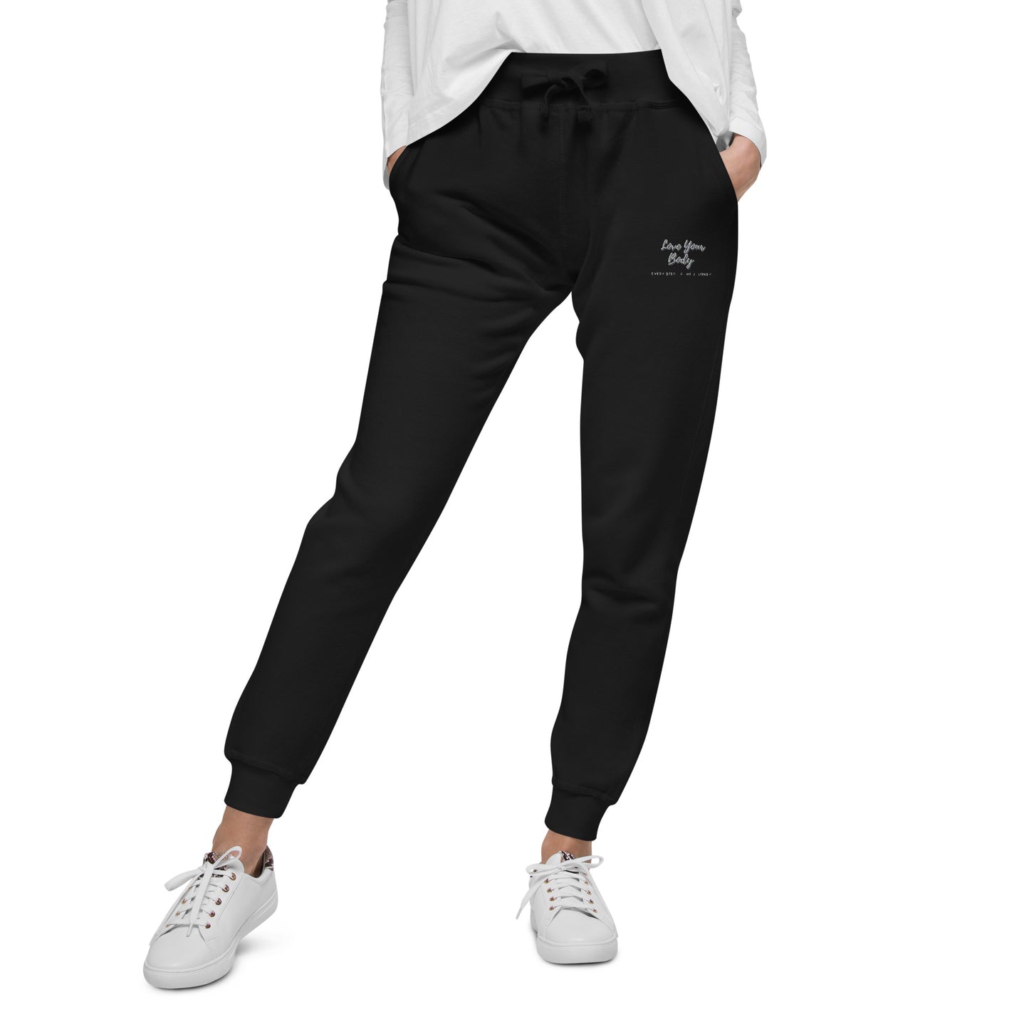 Love Your Body Every Step of the Journey Unisex fleece sweatpants