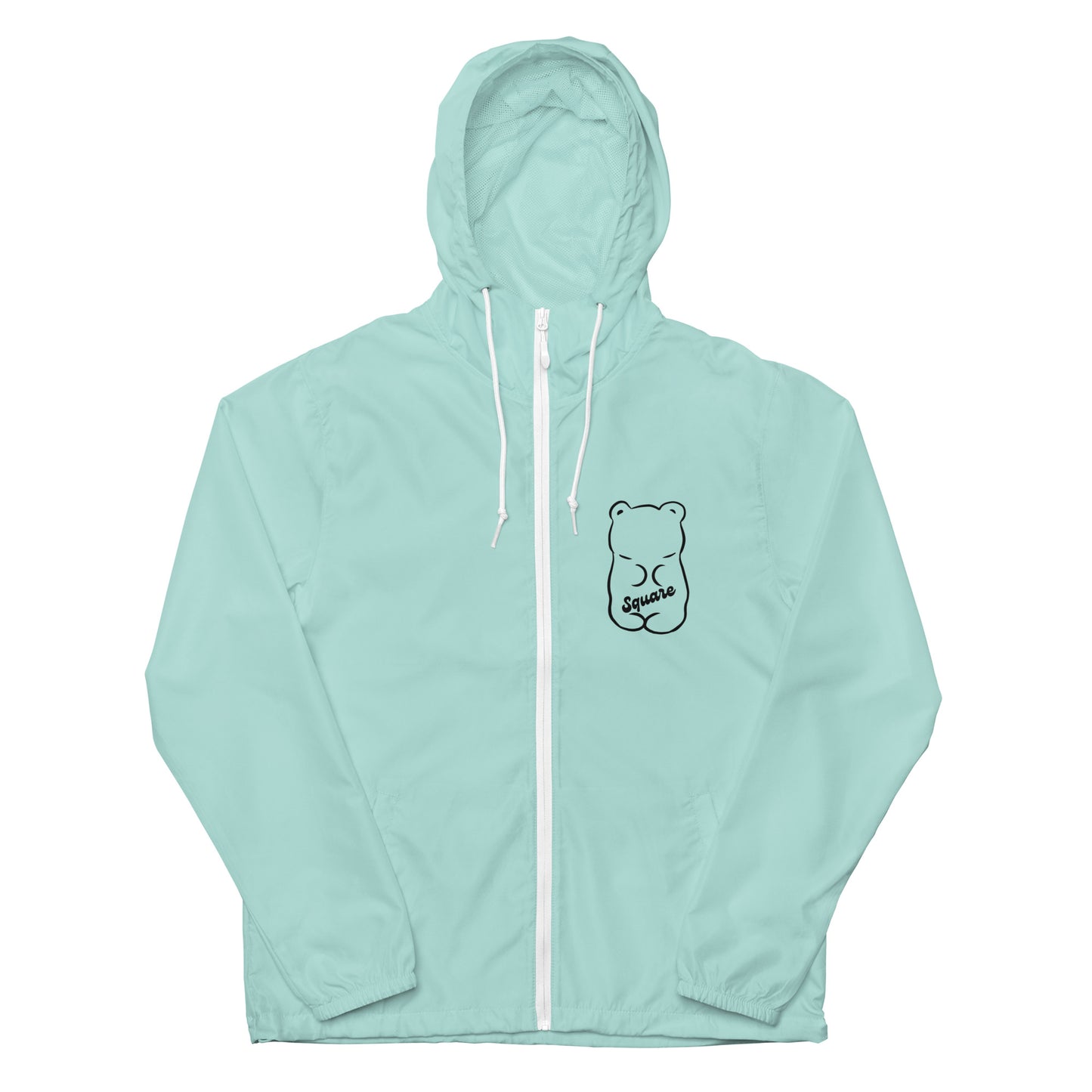 Square Bear lightweight zip up windbreaker