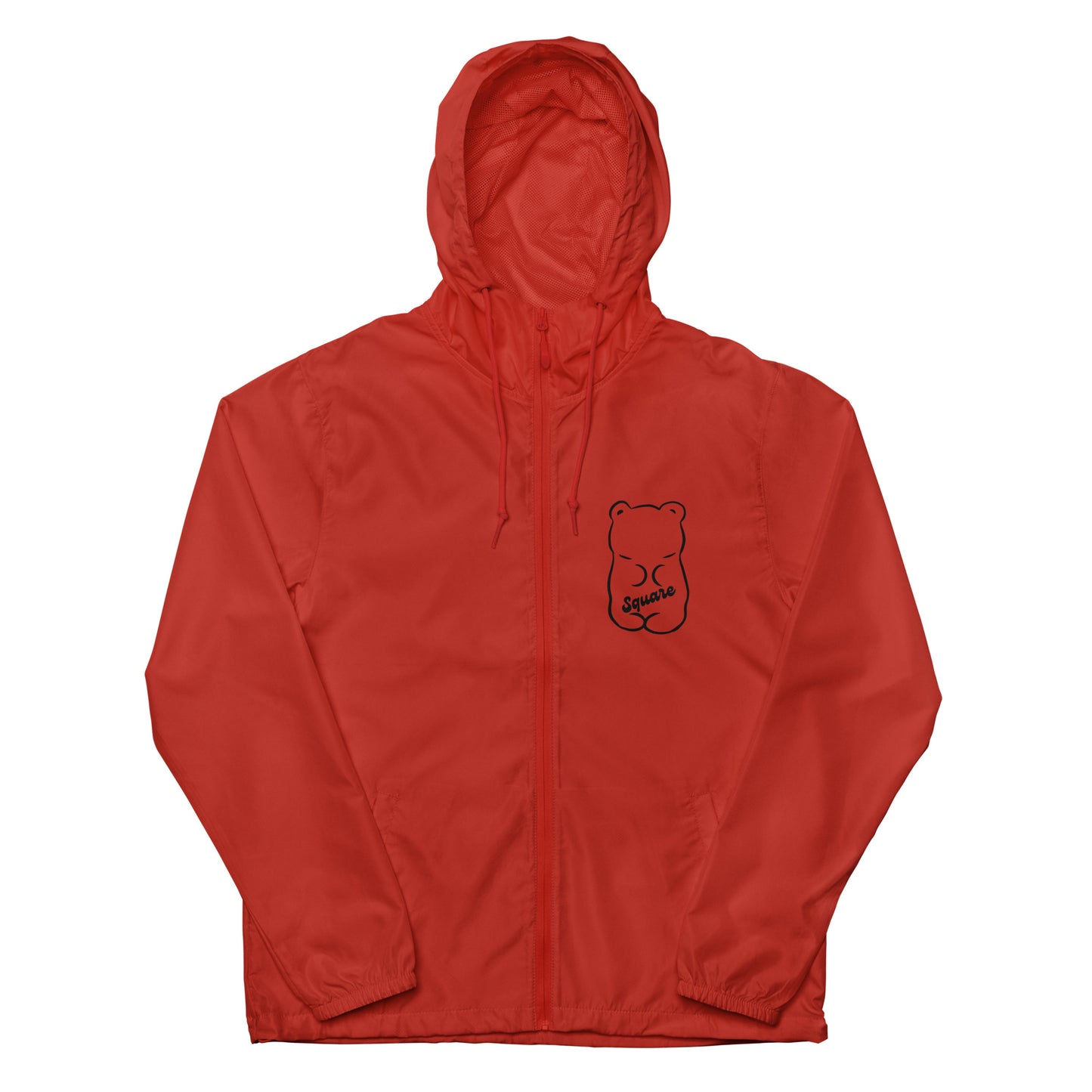 Square Bear lightweight zip up windbreaker