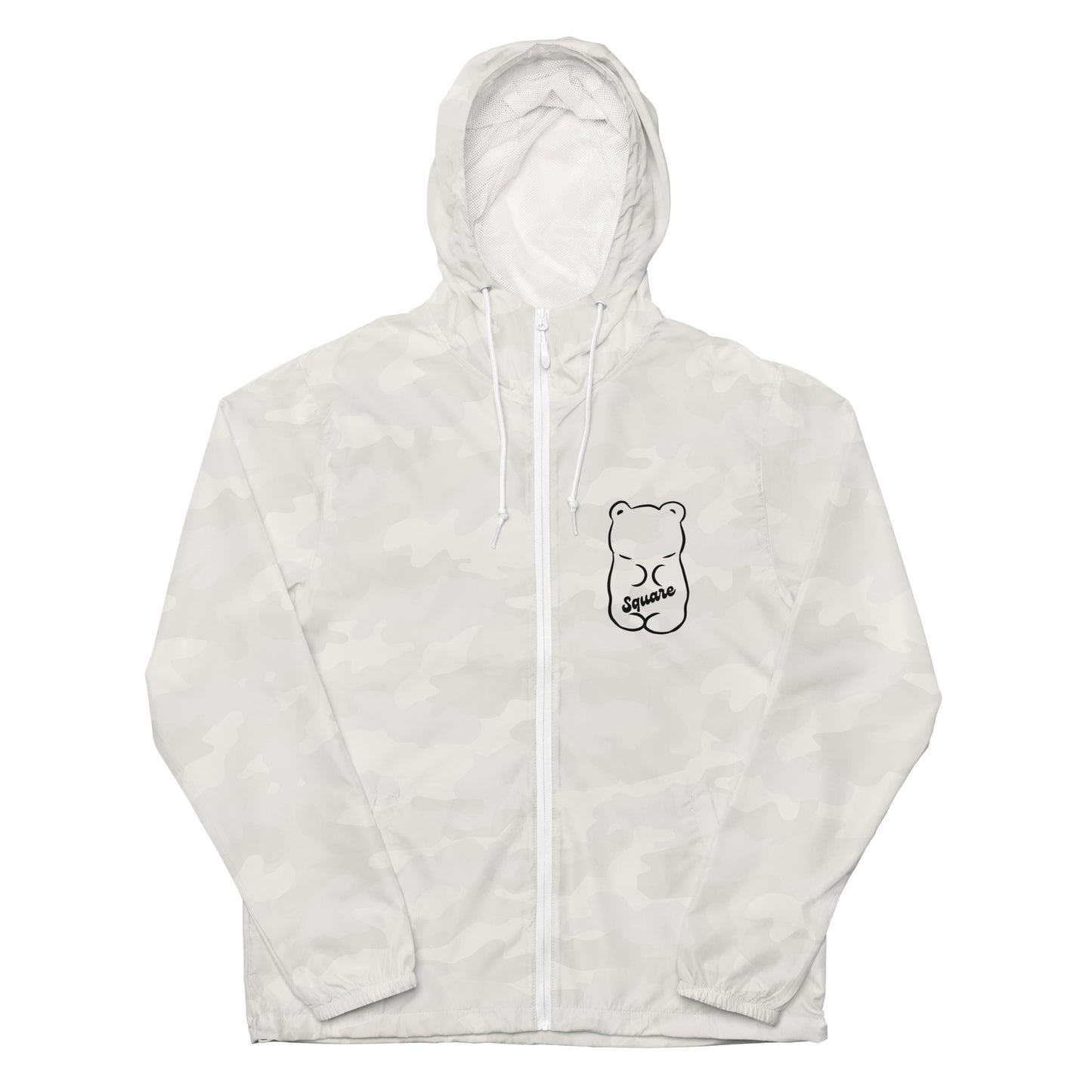 Square Bear lightweight zip up windbreaker