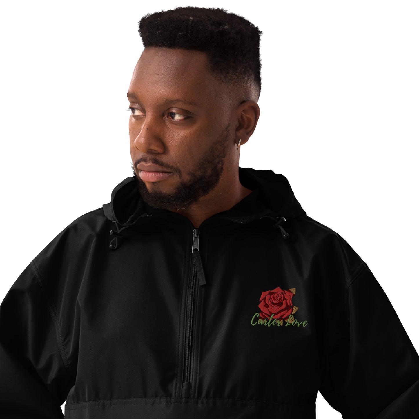 Carter Rose Embroidered Champion Packable Jacket