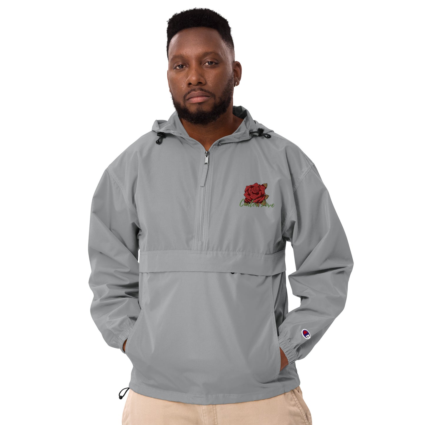 Carter Rose Embroidered Champion Packable Jacket