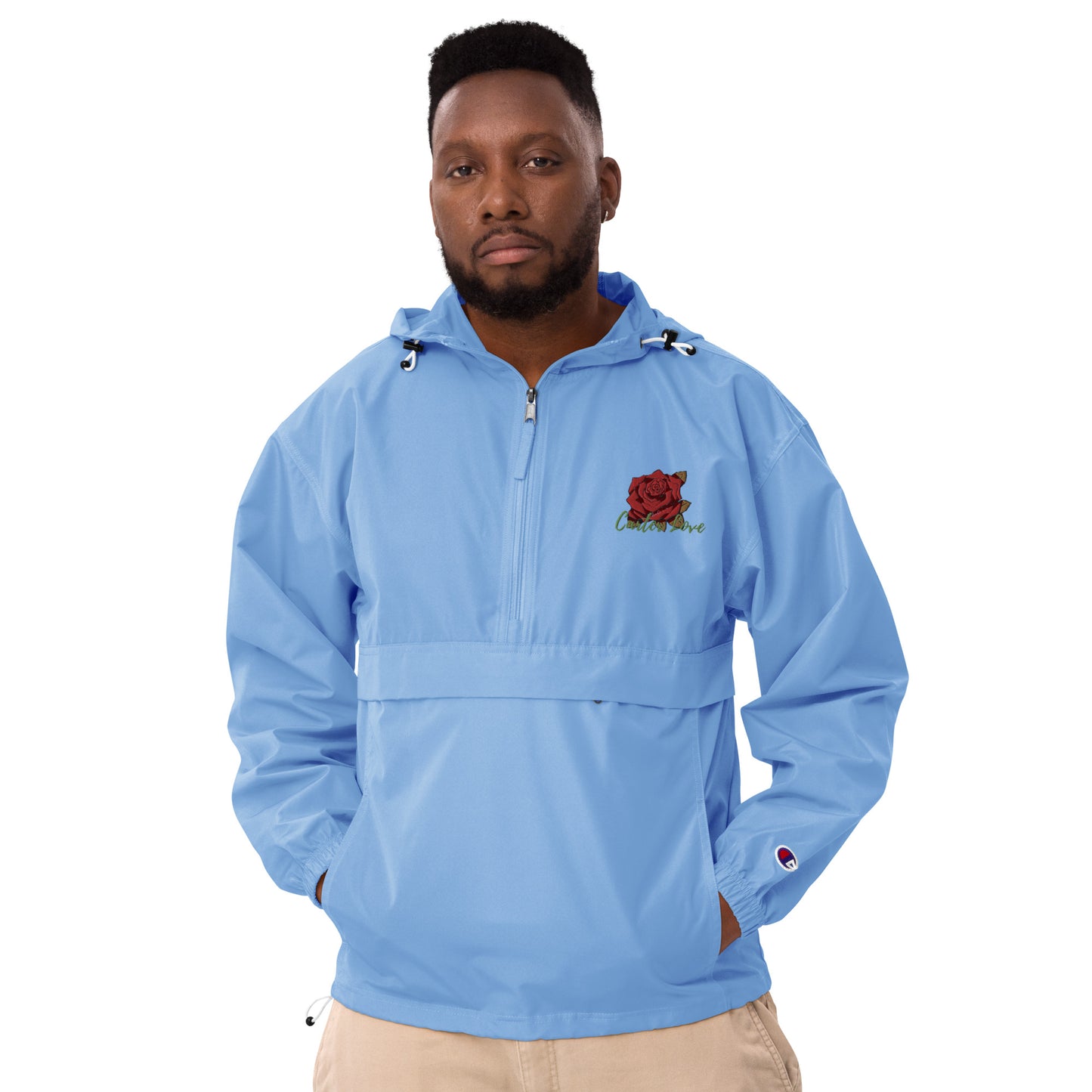 Carter Rose Embroidered Champion Packable Jacket